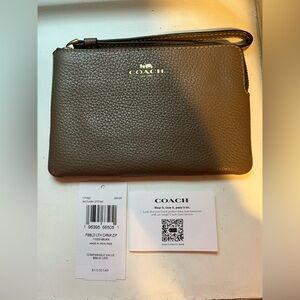 Coach corner wristlet